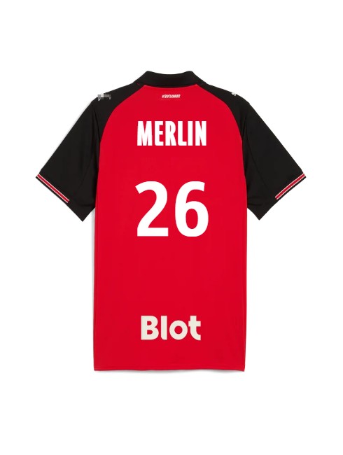 Stade Rennais Quentin Merlin #26 Heimtrikot 2025-26 Kurzarm Stade Rennais Quentin Merlin #26 Heimtrikot 2025-26 Kurzarm